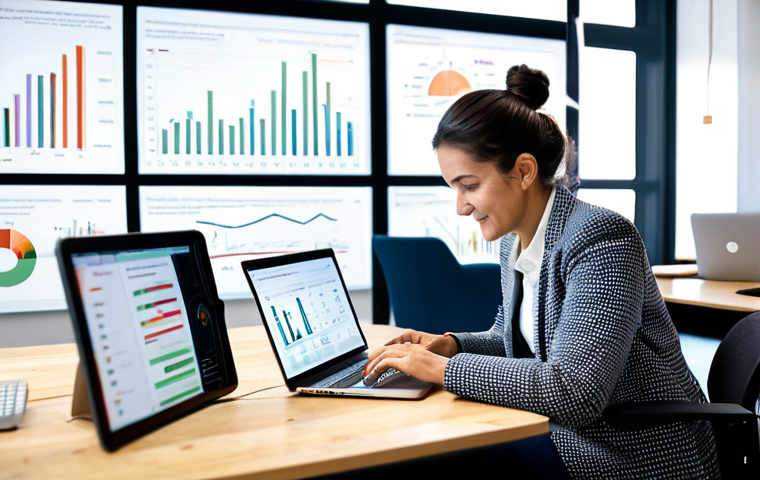 Small Business Adapting**

"A determined entrepreneur, fully clothed in professional attire, working on a laptop in a modern, brightly lit co-working space. She is surrounded by charts and graphs showcasing business growth. Other individuals are collaborating in the background. The scene emphasizes resilience and adaptability. Safe for work, appropriate content, perfect anatomy, natural proportions, professional, modest clothing, family-friendly, high quality."

**