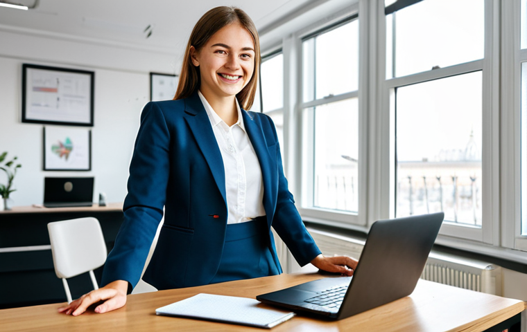 경영학의 최근 동향 - **
A modern office interior in Moscow, flooded with natural light. A young, professional woman is ...