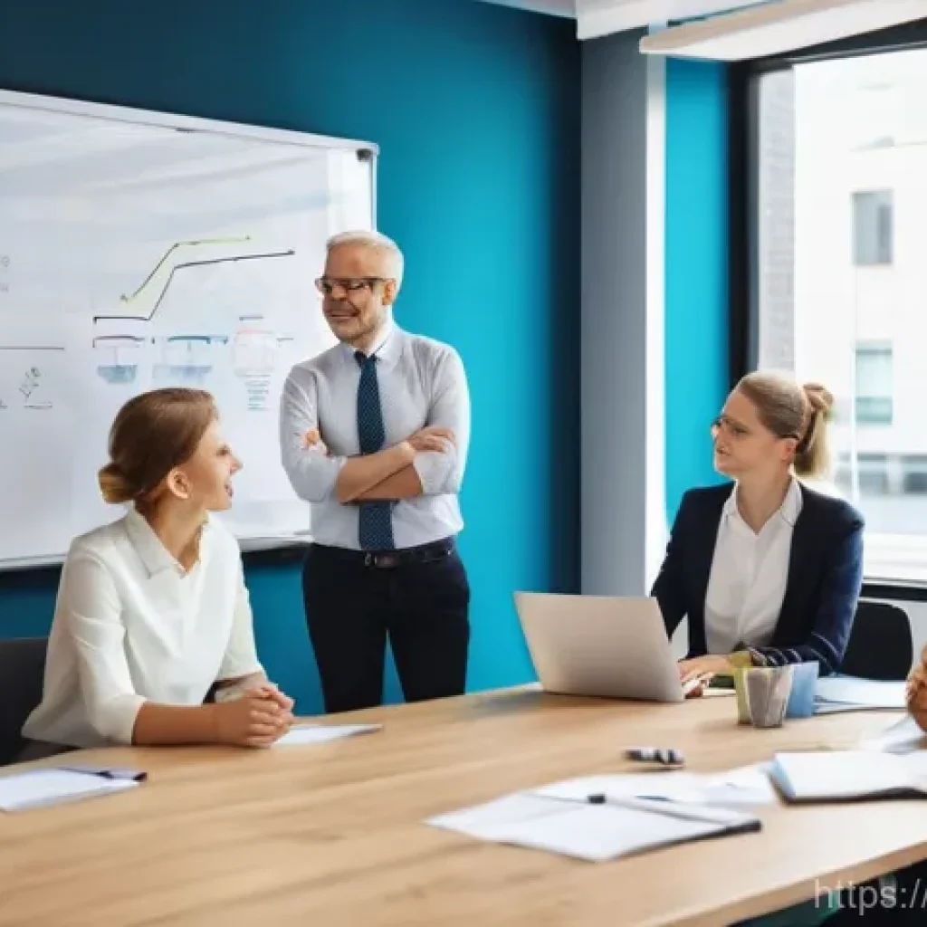 직원 동기 부여 - **Prompt:** A diverse team of 6-7 professionals (men and women of various ages, dressed in modern bu...