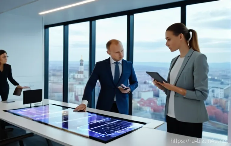 조직 혁신 - **Digital Transformation in a Russian Metropolis**
    A group of diverse Russian professionals (men...