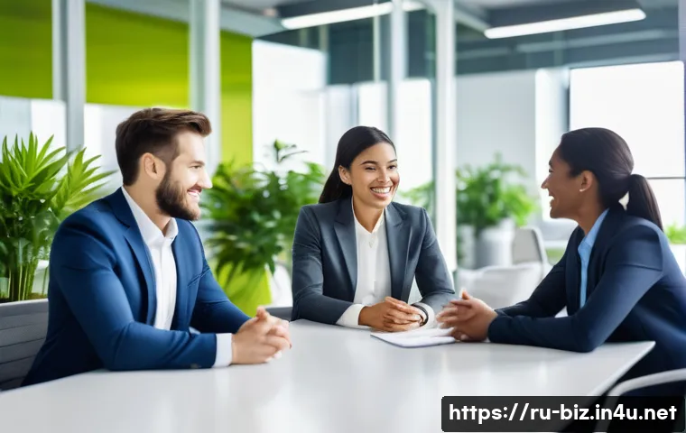 경영 전략과 기업 문화의 관계 - A modern corporate office scene showing a diverse group of professional employees engaged in a colla...