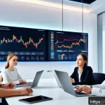 Home 19 전략 경영 - A modern Russian business office environment with a diverse team of professionals collaborating arou...