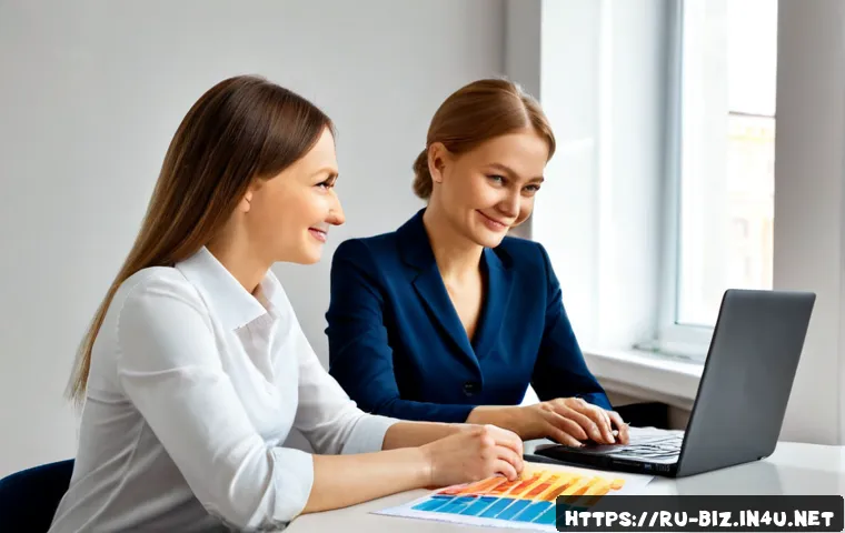 직무 만족도 분석 - Photorealistic workplace job satisfaction analysis scene in a modern Moscow office, confident middle...